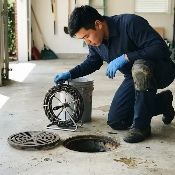 JFL Plumbing technician providing drain services in Gresham, OR