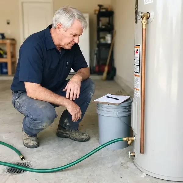 JFL Plumbing technician providing water heater maintenance in Portland, OR